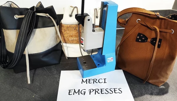 Presă manuală, tăiere / ondulare pentru articole din piele